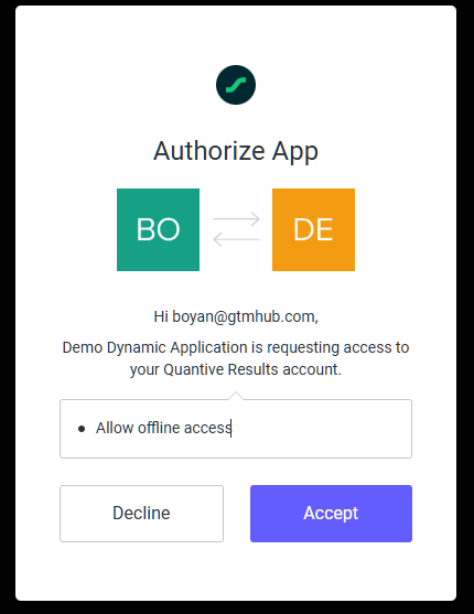 Dynamic client consent screen